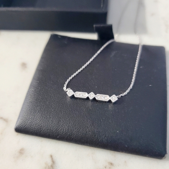 Dana Rebecca Station Diamond Bar Necklace - Picture 3 of 5